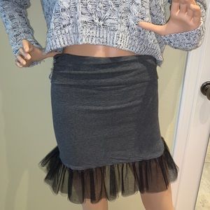 Grey and Black Skirt